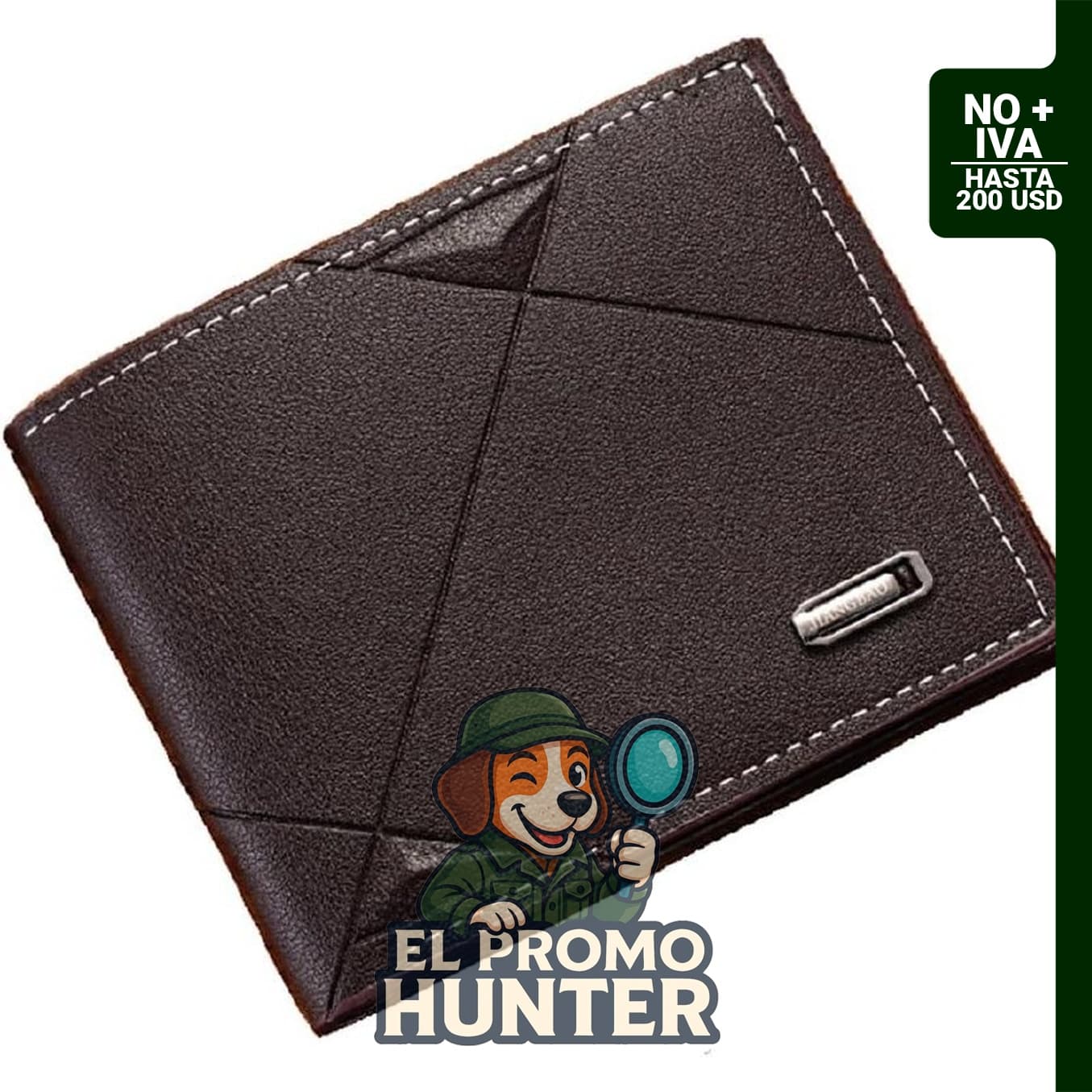 Cartera MUFANDUO delgada con clip para dinero y cremallera, incluye tarjetero de crédito y monedero.