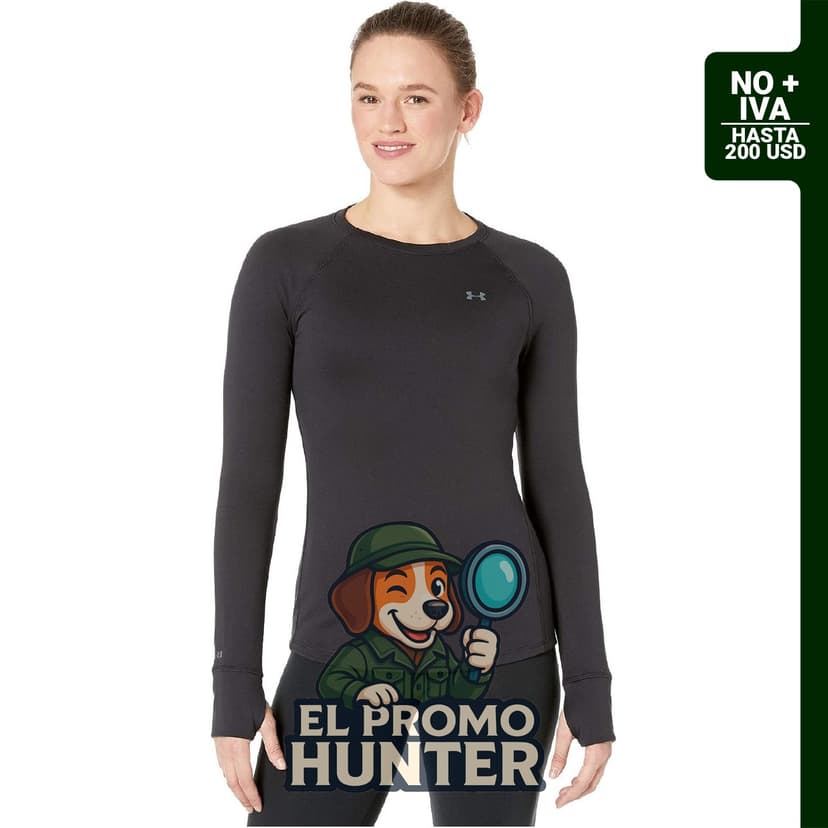 Under Armour Camiseta con cuello redondo Base 4.0 para mujer