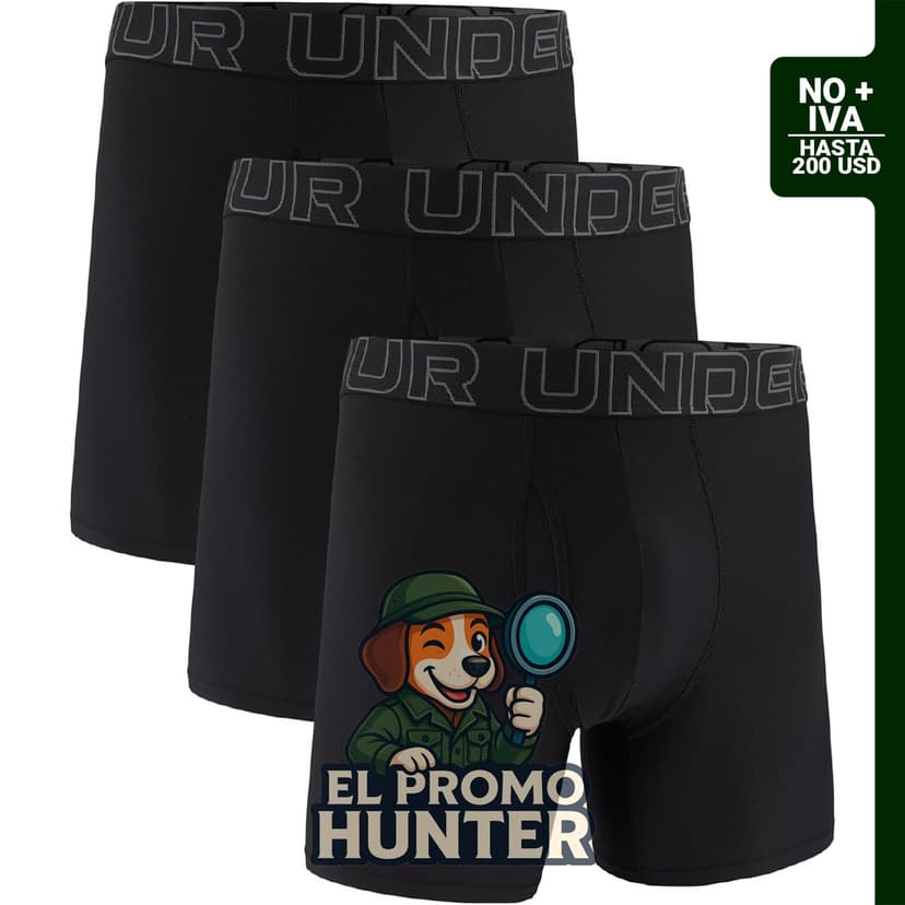 Under Armour Calzoncillos tipo boxerjock Performance Tech Mesh para hombre, paquete múltiple, entrepierna de 15.2 cm.