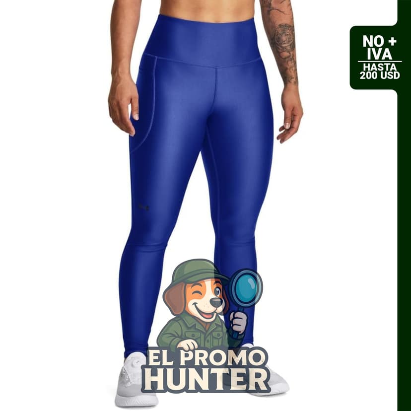 Leggings Under Armour HeatGear Armour para mujer, con banda alta antideslizante y bolsillos.