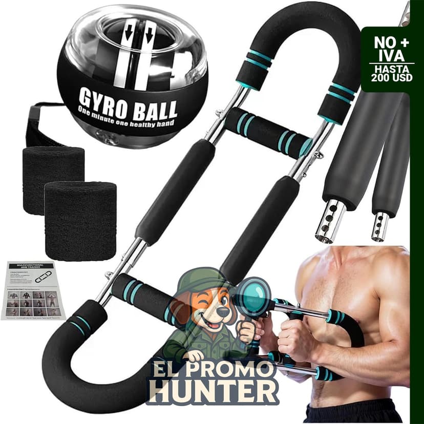JZOONPVA Entrenador de brazo torcido ajustable 60-110 Gyro Ball, equipo para entrenamiento de pecho y hombros.