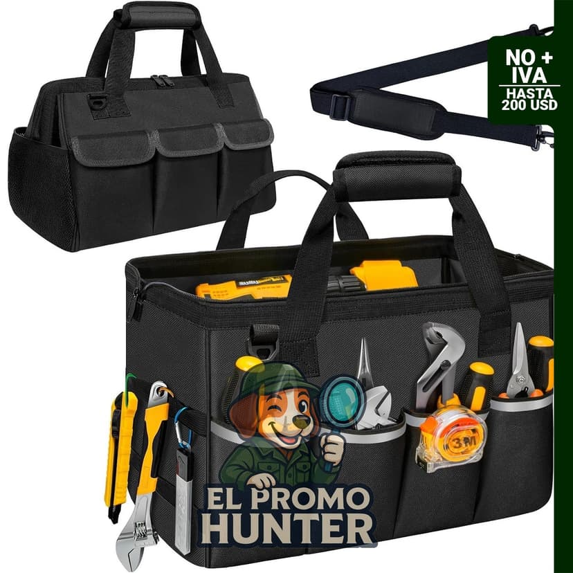 Bolsa de herramientas portátil resistente, organizador de caja.