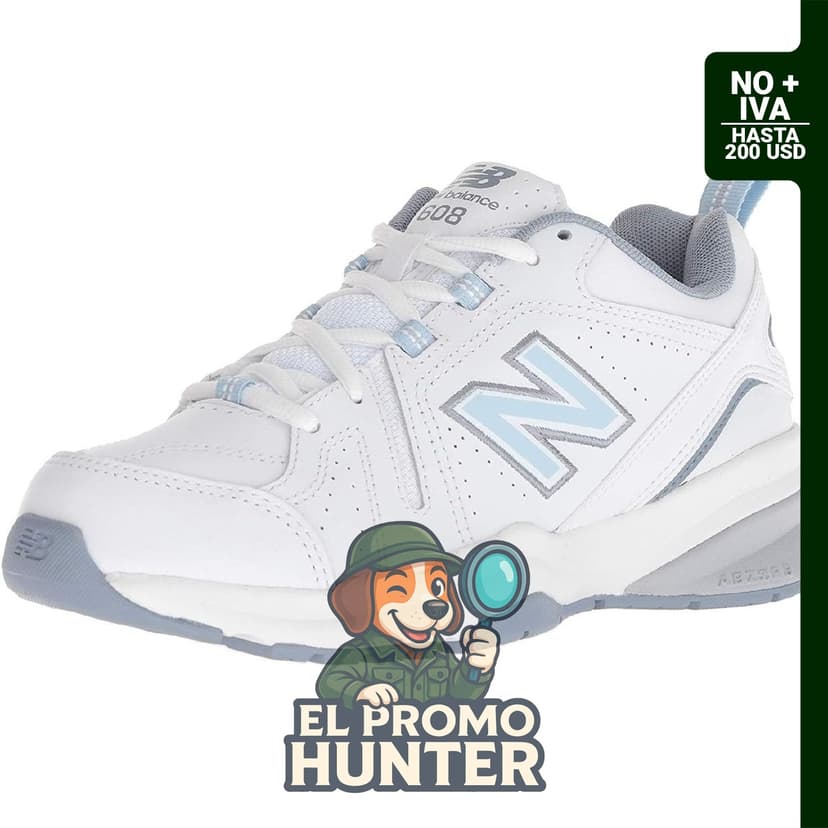 New Balance 608 V5 Tenis Mujer, cuero, con tecnología ABZORB y NDurance.