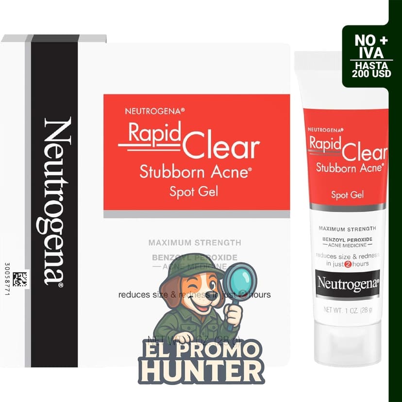 Neutrogena Rapid Clear Gel de tratamiento para acné con 10% de peróxido de benzoilo.