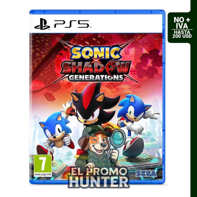 Sonic X Shadow Generations para PS5, videojuego de acción y aventura.