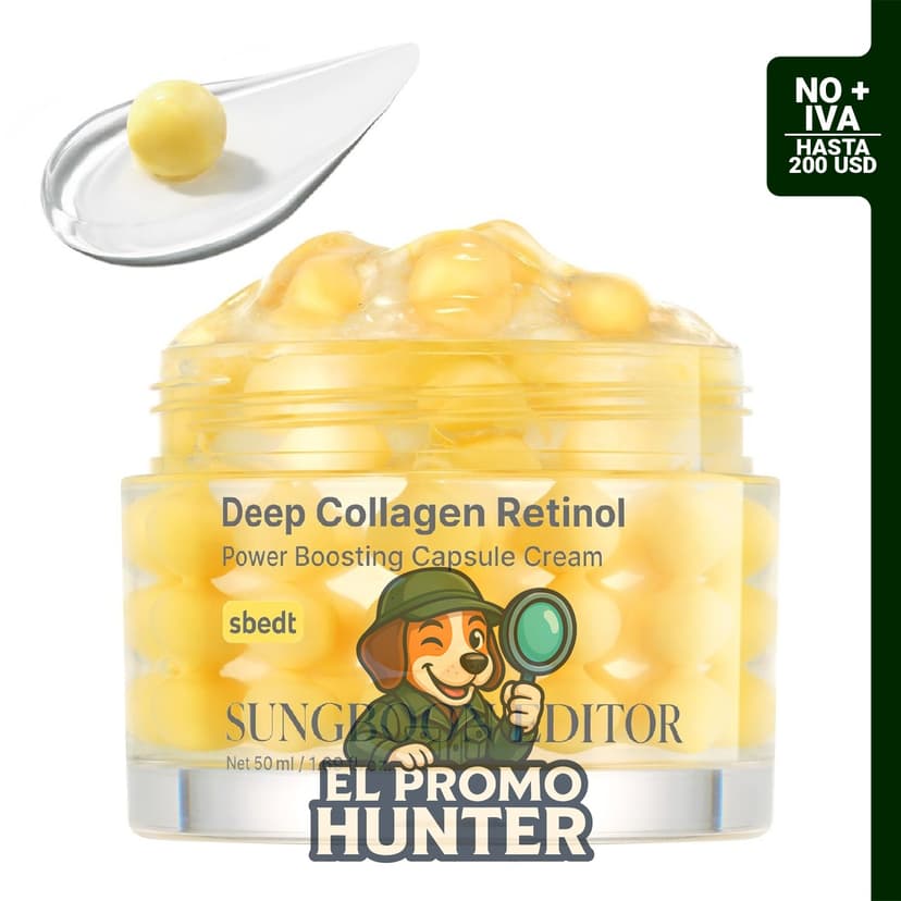 SUNGBOON EDITOR Crema de retinol y colágeno 50 ml con péptidos, formulada para líneas finas y piel seca.