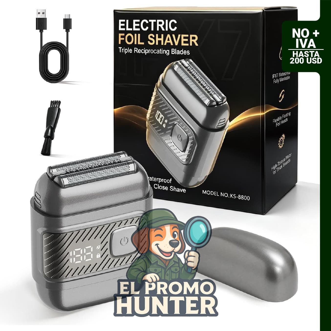 Afeitadora eléctrica Nova Rix, mini maquinilla de afeitar para hombres.