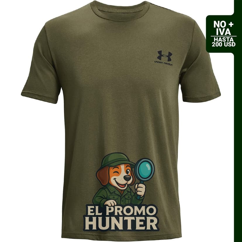 Camiseta de manga corta Under Armour para hombre con logotipo en el pecho izquierdo.