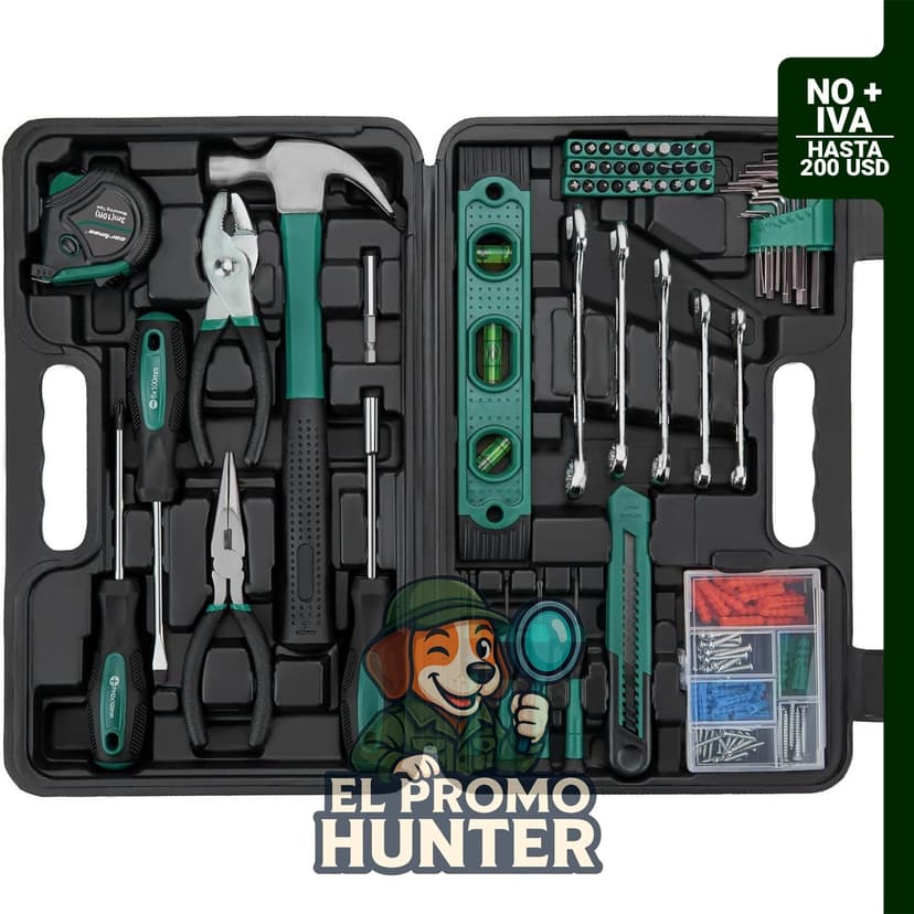 CARTMAN juego de herramientas de 152 piezas con caja de almacenamiento.
