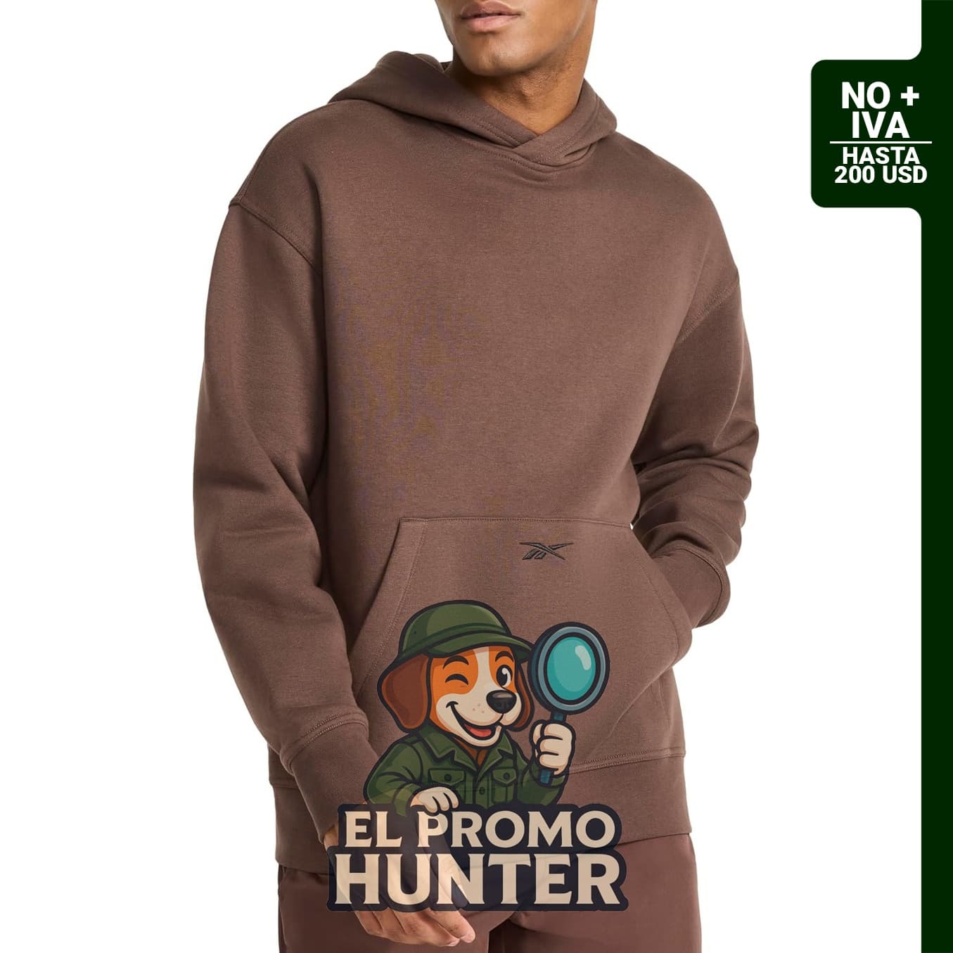 Reebok Sudadera con capucha para hombre Transition, ajuste holgado, tela de forro polar de algodón y poliéster.