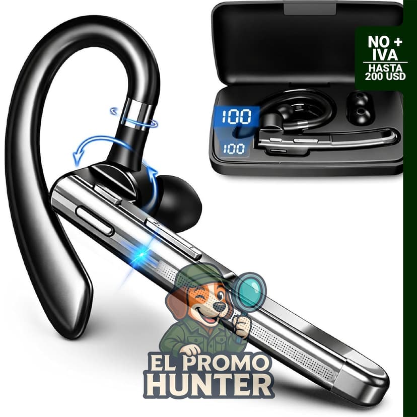 Auricular Bluetooth Xoruezls con cancelación de ruido, inalámbrico, de un solo oído.