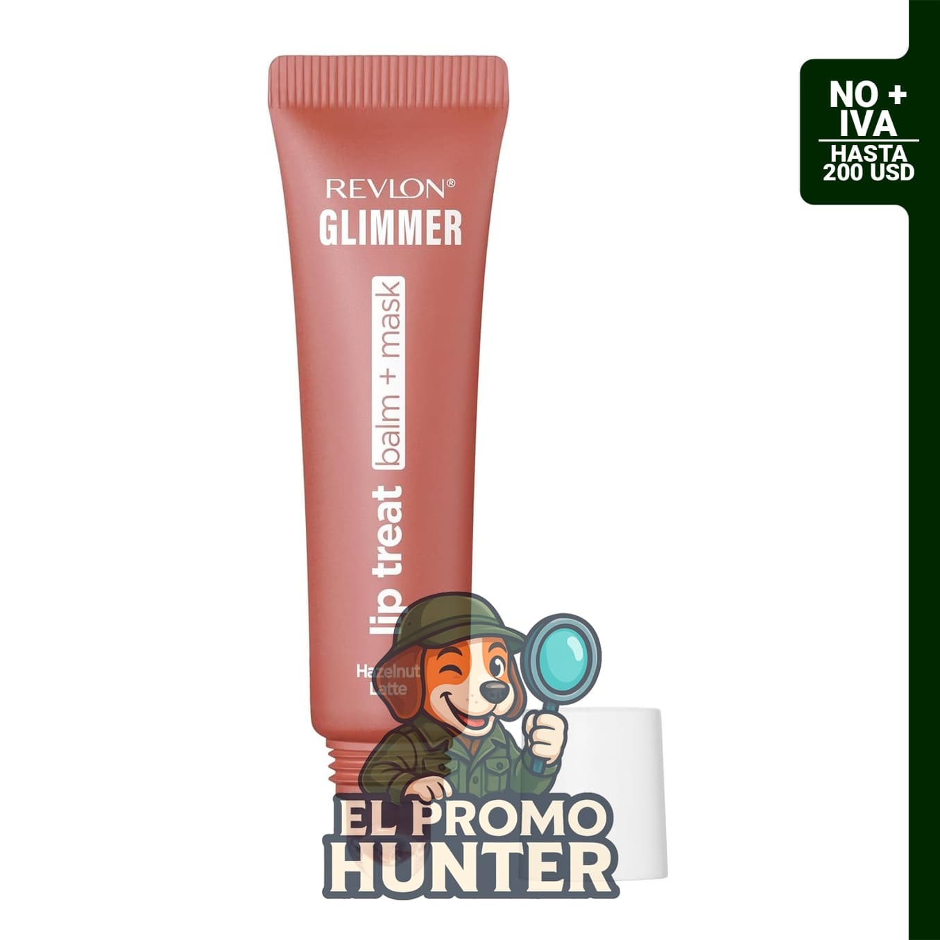 Revlon Glimmer Lip Treat Balm + Mask™, tratamiento nocturno de labios con péptidos, 12 ml.