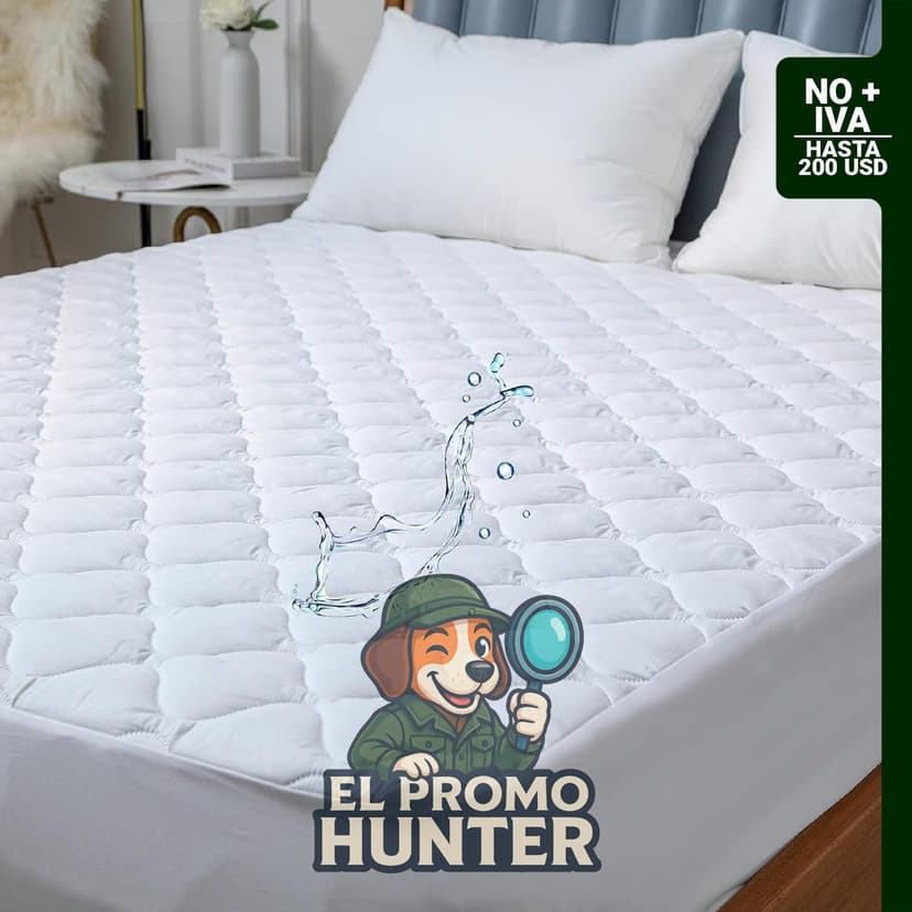 Protector de colchón acolchado impermeable tamaño Twin XL, funda acolchada para cama individual o ajustable.