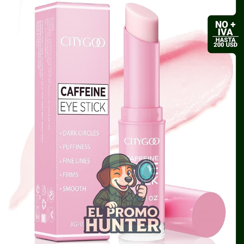 CITYGOO Barra de crema para ojos con cafeína, 0.11 oz (3.2 g), para hinchazón y bolsas de ojos.