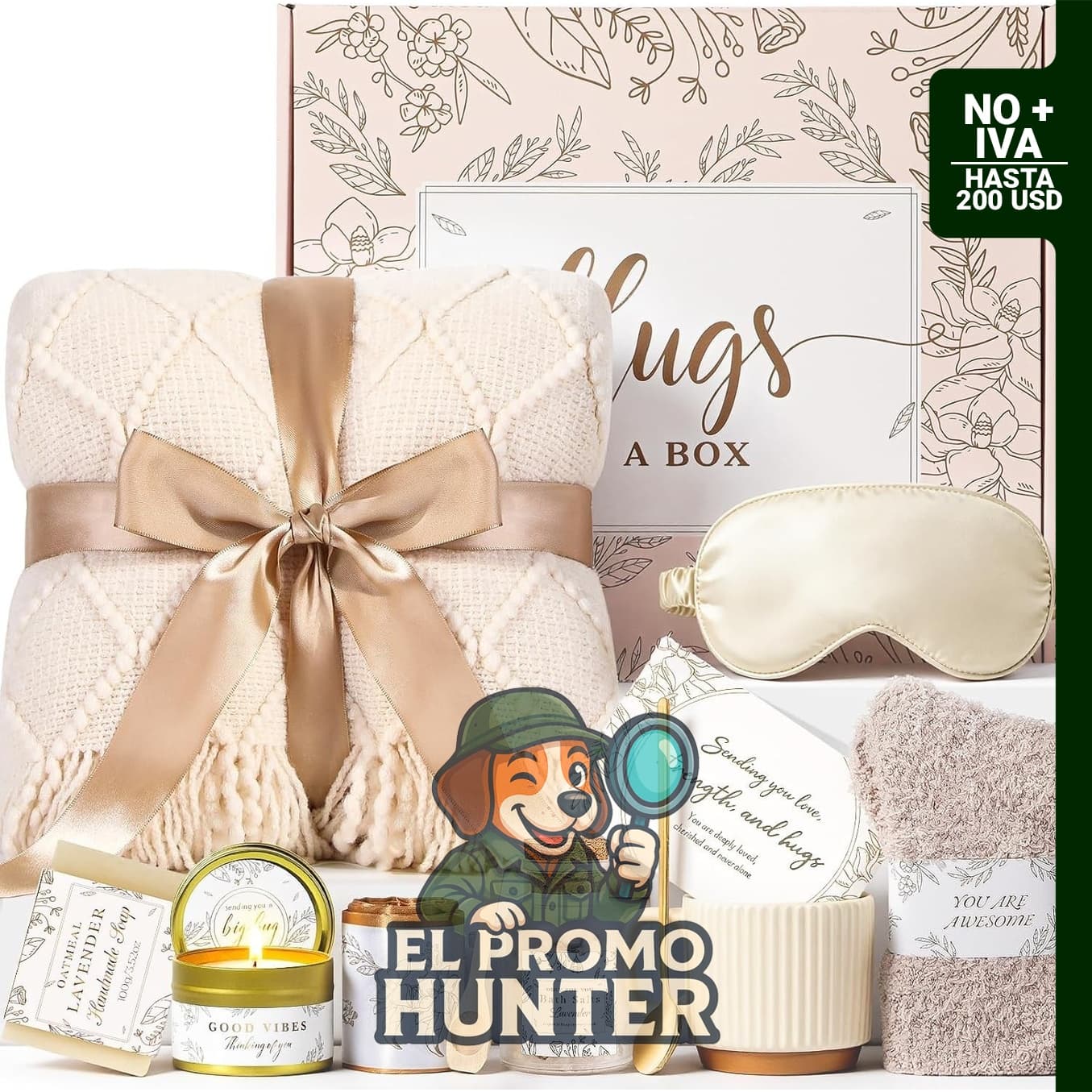 Cesta de regalo Get Well Soon para mujeres, incluye artículos de cuidado posquirúrgico.