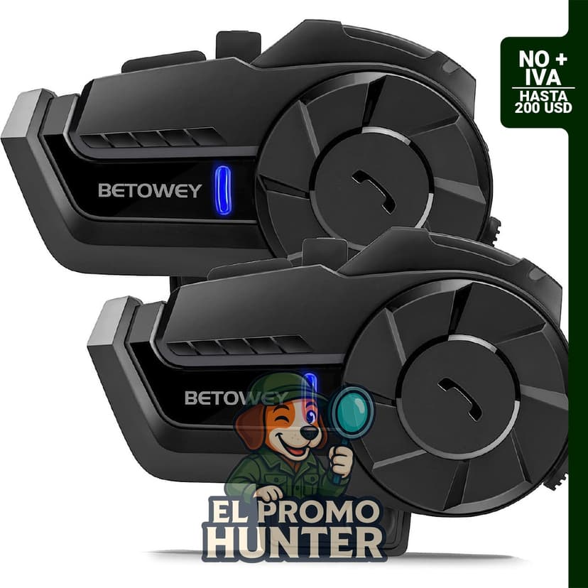 Sistema de comunicación B2X para casco de motocicleta, incluye auriculares Bluetooth y cancelación de ruido.