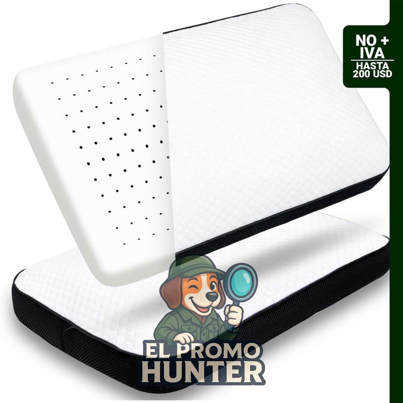 Juego de 2 almohadas de espuma viscoelástica de tamaño estándar con malla transpirable y funda lavable.