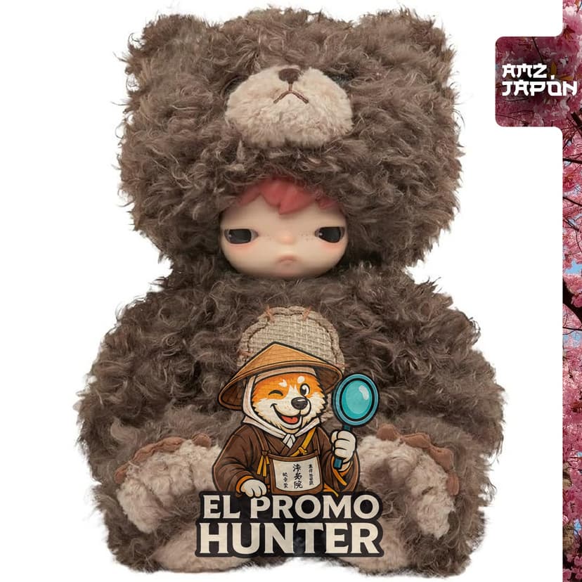 Muñeco de peluche Pop Mart Hirono Bear, figura decorativa de colección.