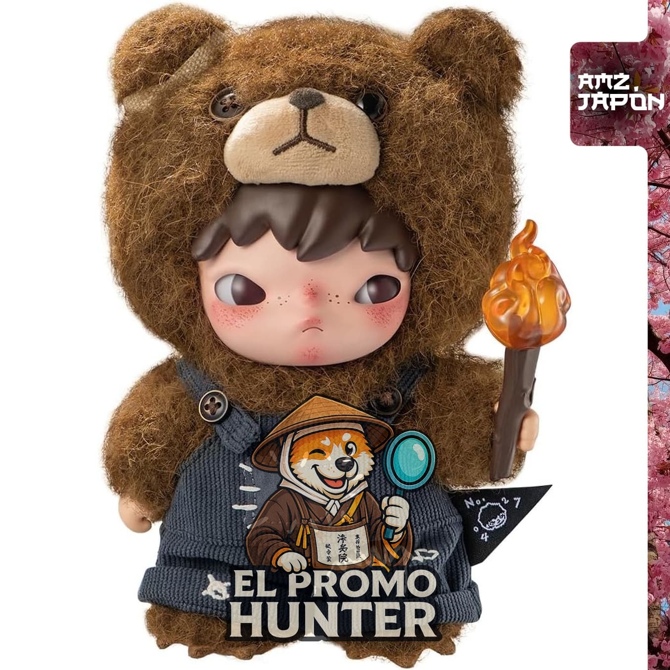 POP MART Hirono Living Wild Fight for Joy, figura de peluche.
