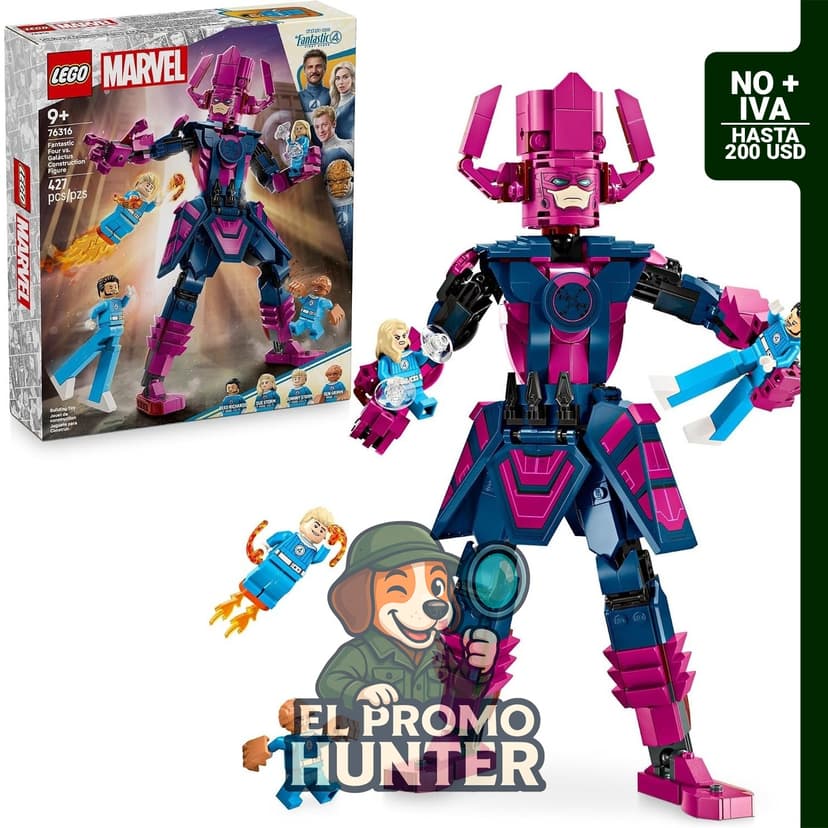 LEGO Marvel Los 4 Fantásticos contra Galactus, figura de construcción de 28 cm con 4 minifiguras.