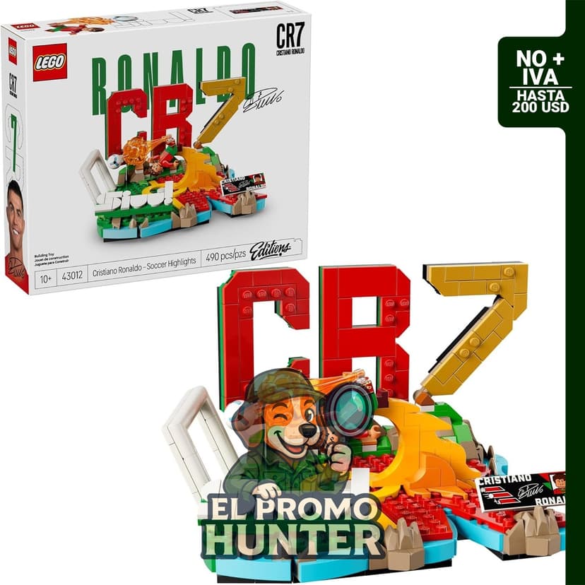 LEGO Editions Cristiano Ronaldo, juego de construcción de 490 piezas, set de fútbol de 11 cm.