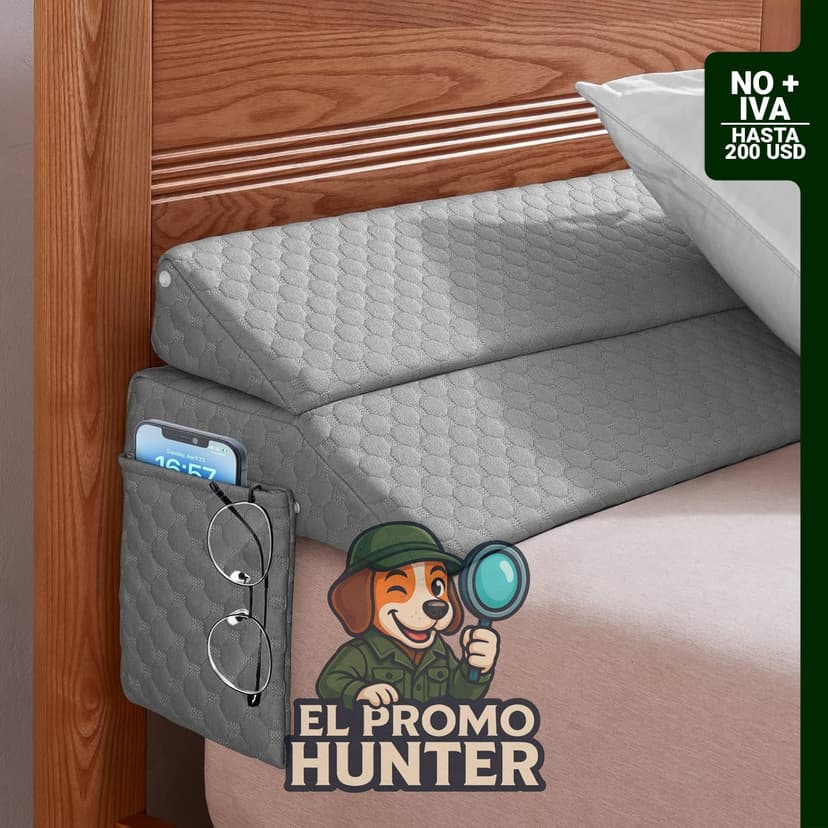 EUHAMS Almohada de Cuña para cama tamaño King, diseñada para cerrar el espacio de 0-7" entre el cabecero y el colchón.