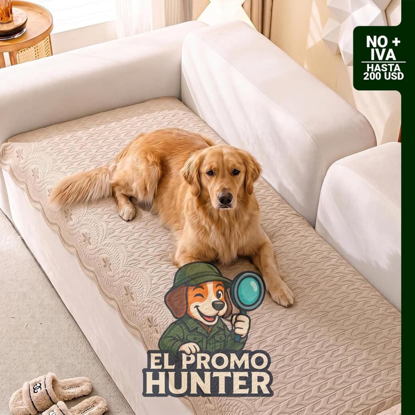 Eco-Ancheng Funda de Sofá de Algodón Acolchada para Perros, 2PC de 27.6x27.6 in