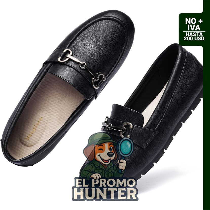 Vespiero Mocasines para mujer con cierre de hebilla, diseñados para uso en oficina y caminar.