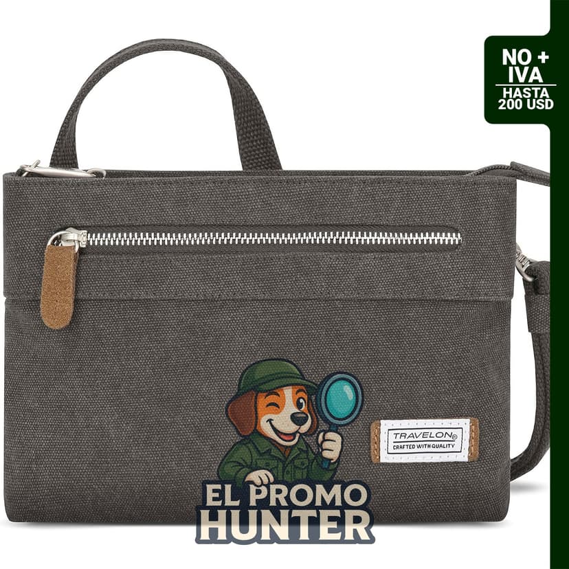 Travelon Bolso cruzado antirrobo Heritage pequeño para mujer.