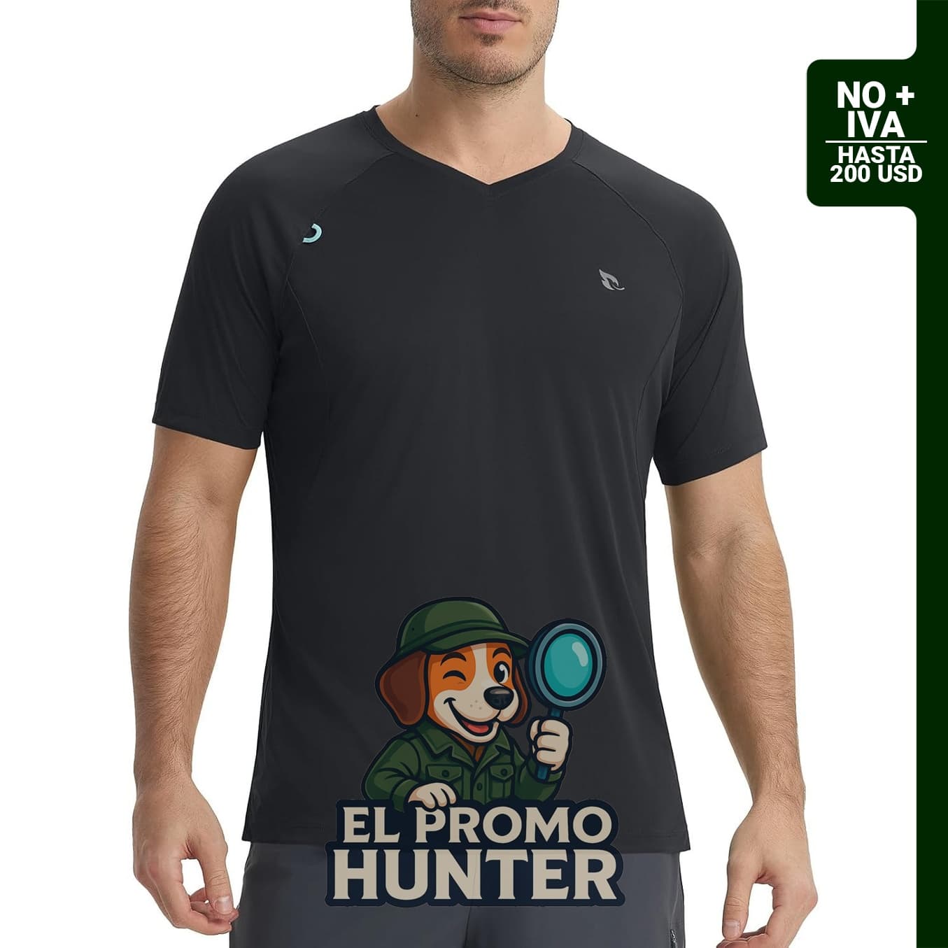 Camisas de sol Baleaf UPF 50+ para hombre, con protección UV y absorción de humedad, cuello en V y manga corta.