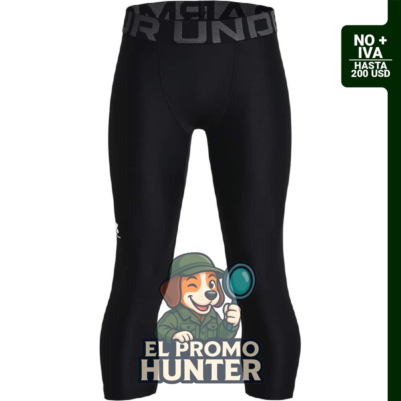 Under Armour HeatGear® Armour - Leggings 3/4 para niño, fabricados en material ligero y transpirable.