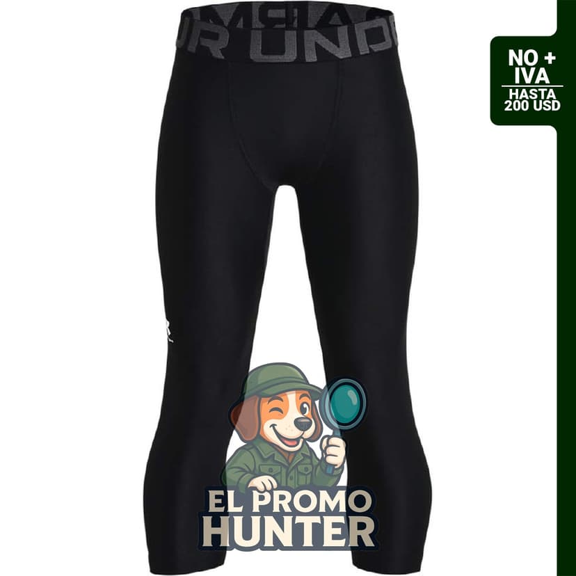 Under Armour HeatGear® Armour - Leggings 3/4 para niño, fabricados en material ligero y transpirable.