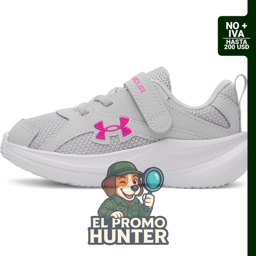 Under Armour Assert 11 para niñas, calzado deportivo con cierre alternativo.