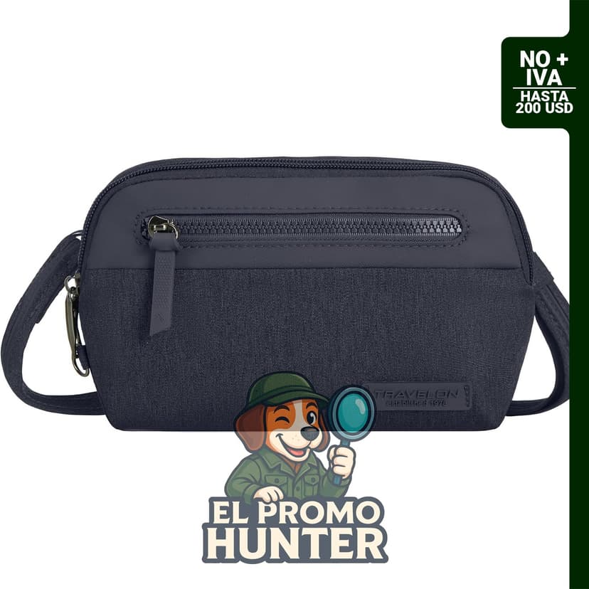 Travelon Bolso bandolera pequeño convertible Metro antirrobo, diseñado para seguridad y funcionalidad.