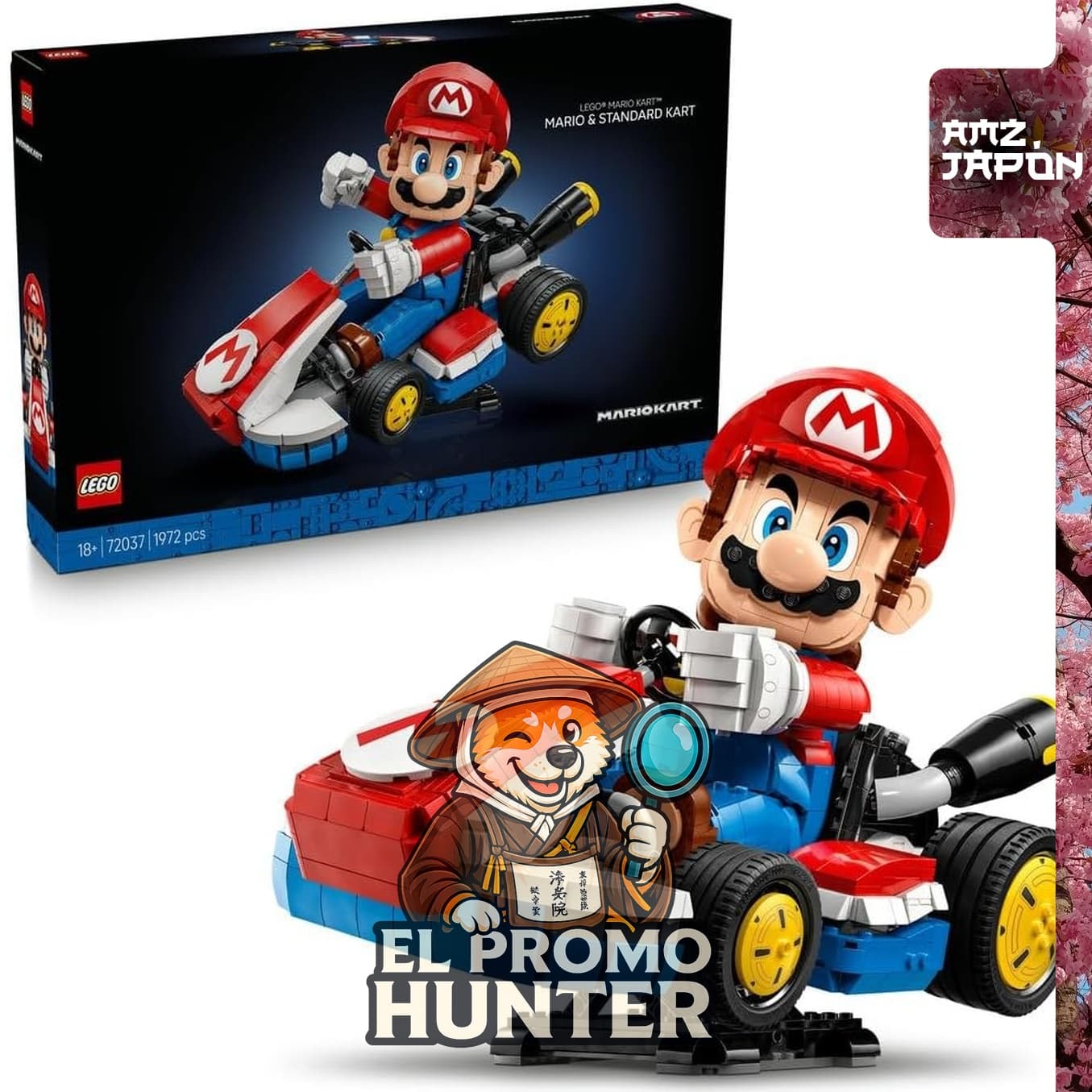 Lego 72037 Super Mario Cart, set de construcción de Mario y carrito estándar.
