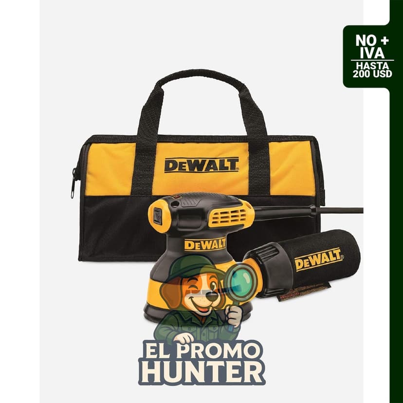 DEWALT DWE6421K Lijadora orbital de 5" (12,7 cm), 3 A, 12.000 OPM