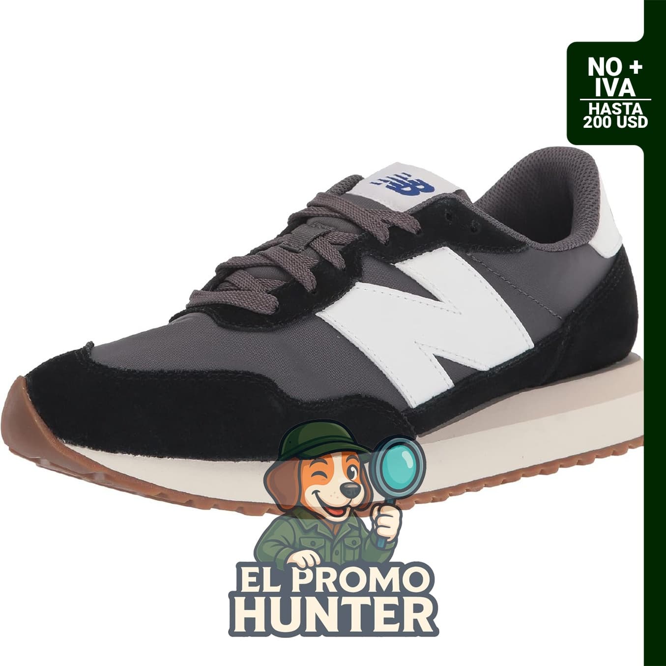 New Balance 237 Tenis Hombre Retro de gamuza y malla con suela de EVA.
