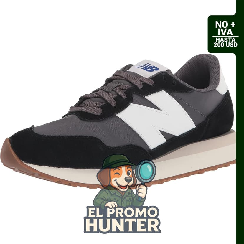New Balance 237 Tenis Hombre Retro de gamuza y malla con suela de EVA.