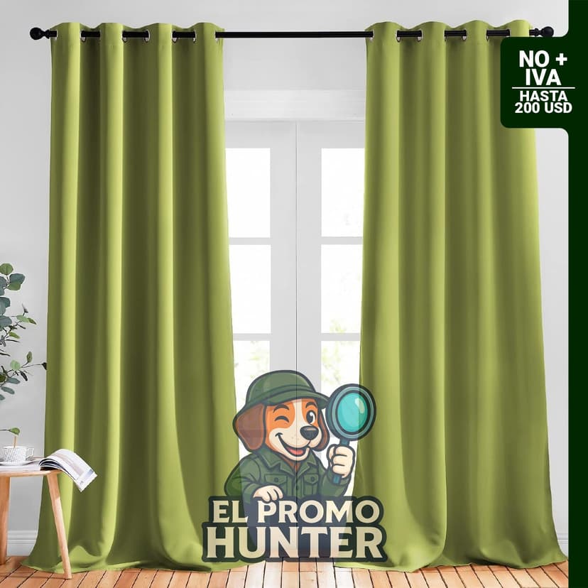 NICETOWN Cortinas de oscurecimiento de 102" (259 cm) de largo, térmicas con ojales para tratamiento de ventana.