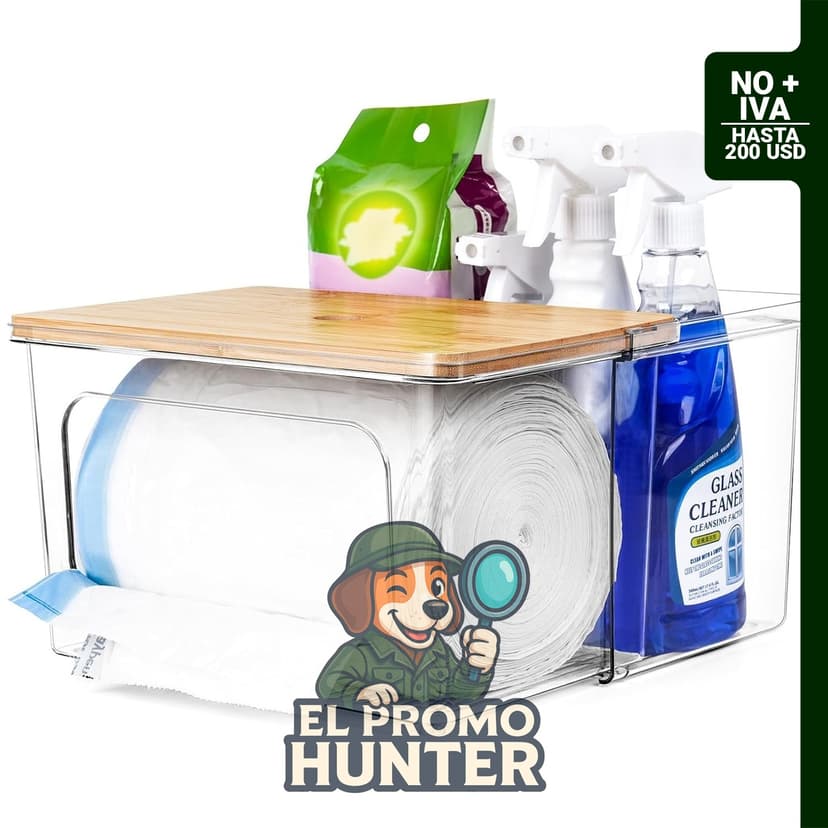 iCASA Organizador de bolsas de basura 2 en 1, dispensador para colocar debajo del fregadero.