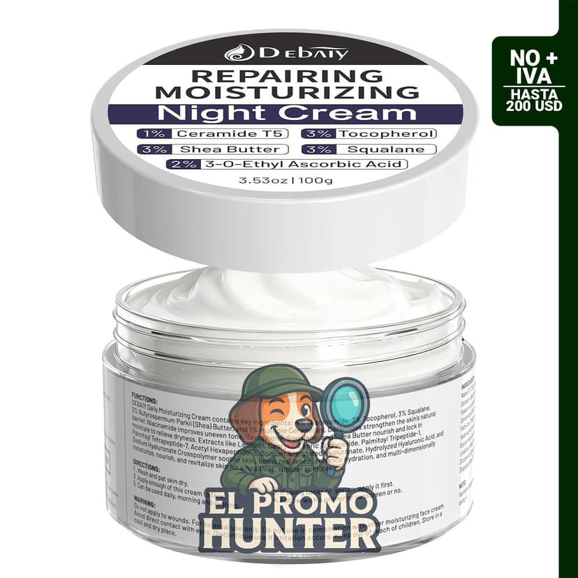 Crema de noche hidratante facial con vitamina C, 100 g (3.53 oz).