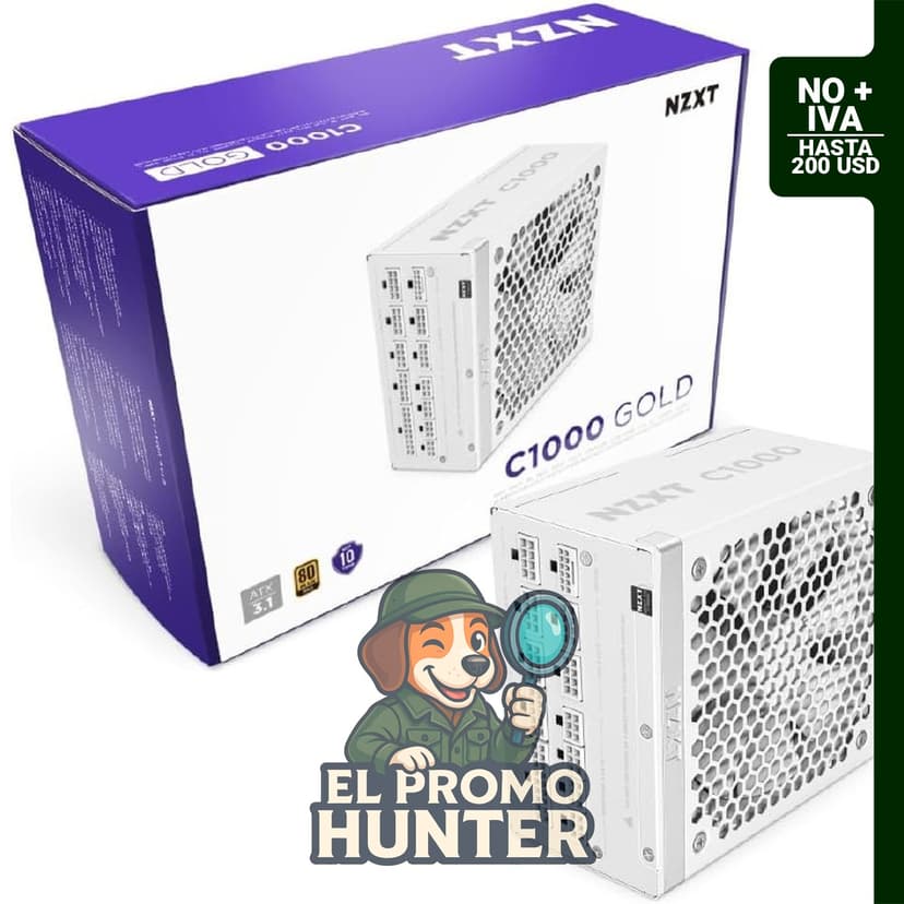 NZXT Fuente de alimentación modular C1000 Gold ATX 3.1 de 1000W