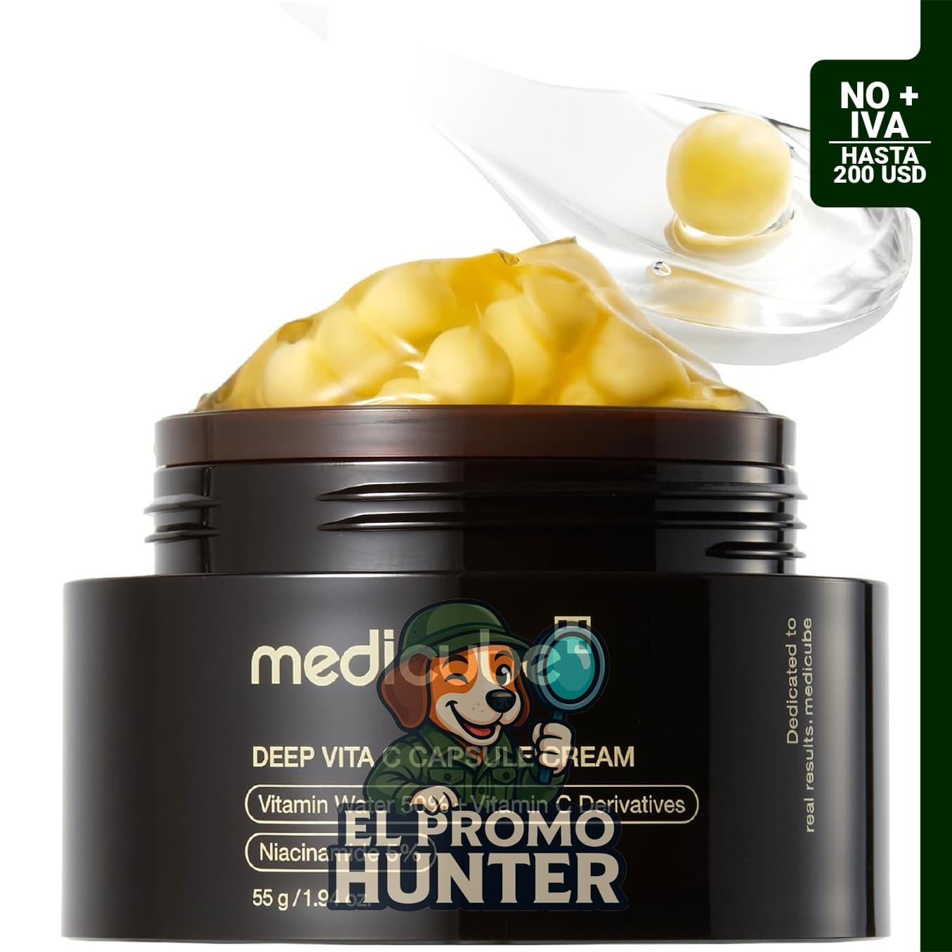 Medicube Crema en cápsulas con vitamina C para resplandor.