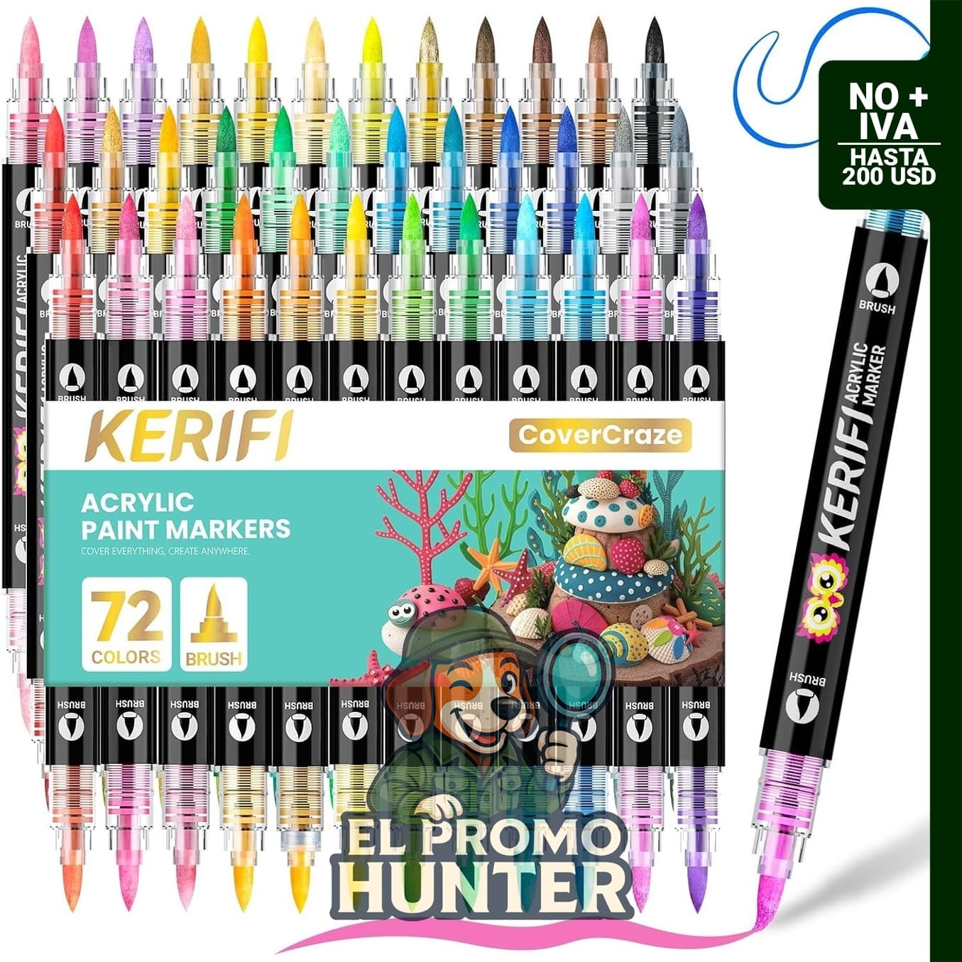 KERIFI Marcadores de pintura acrílica, control automático de tinta para múltiples superficies.