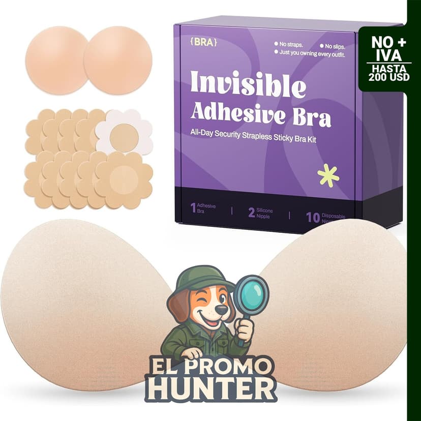 Sujetador adhesivo sin tirantes para mujer, con efecto push-up, diseñado para vestidos sin espalda.