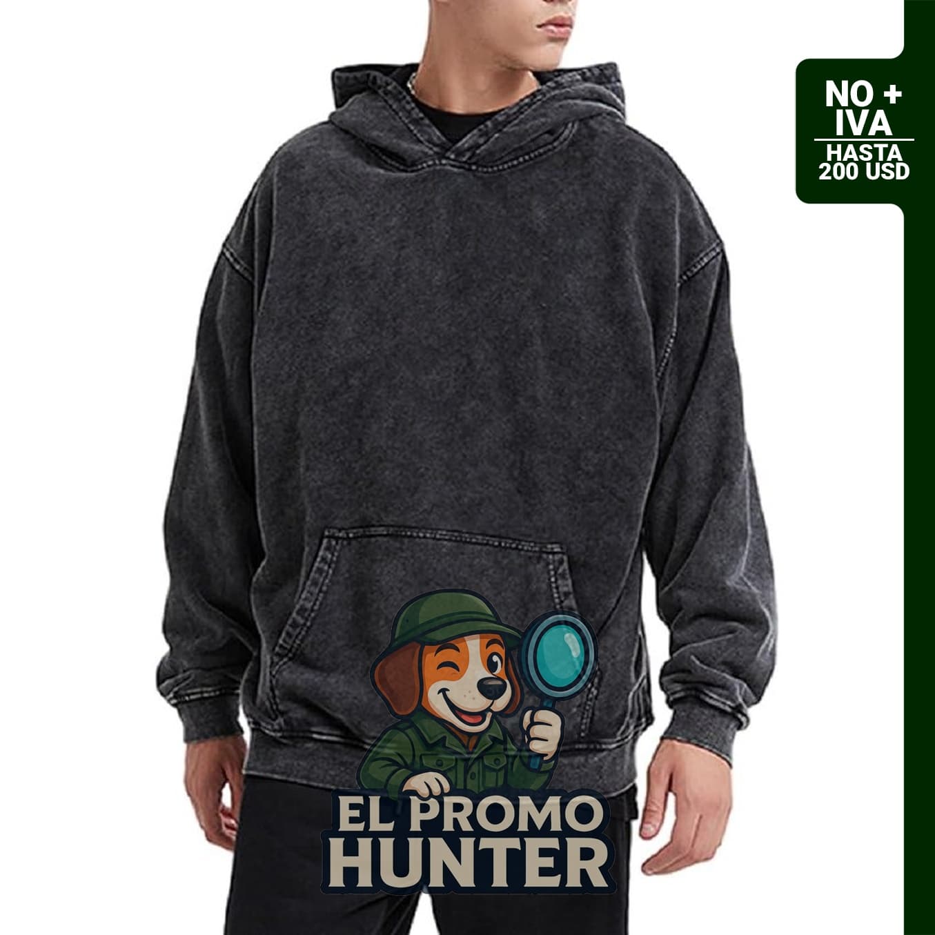 Sudadera con Capucha Oversized para Hombre Bobeutou, de algodón, estilo vintage, diseño holgado.