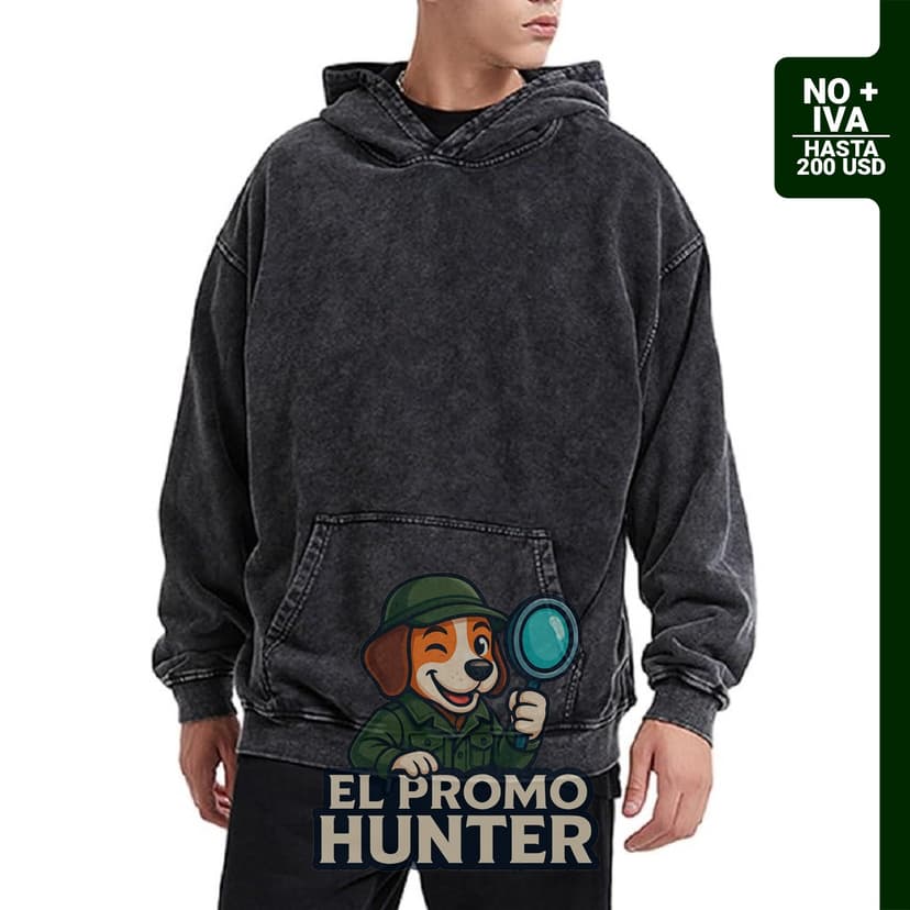 Sudadera con Capucha Oversized para Hombre Bobeutou, de algodón, estilo vintage, diseño holgado.