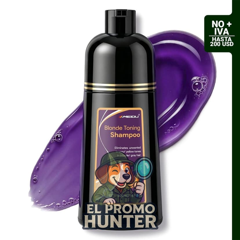 MEIDU Champú morado para cabello rubio, fórmula hidratante de 500 ml.
