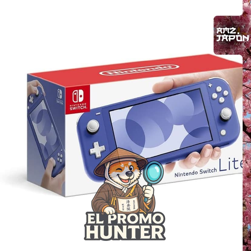 Consola Nintendo Switch Lite en color azul.
