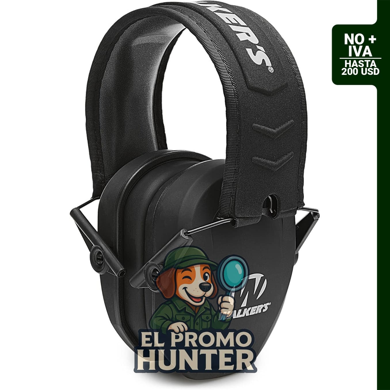 Walker's Razor Slim Passive Earmuff, equipo de seguridad personal para protección auditiva.